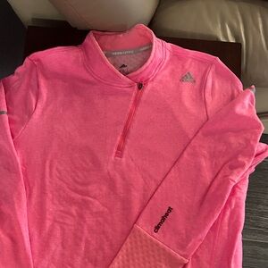 Adidas Pink Quarter-Zip Pullover